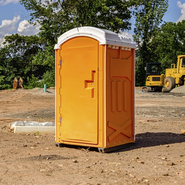 how often are the portable restrooms cleaned and serviced during a rental period in Rome Ohio